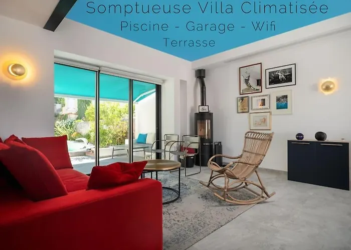 Maison Air Conditionne, Piscine, Quartier Calme Proche Des Plages